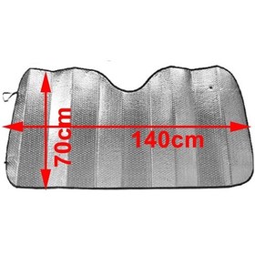 Resim Metalize Katlanır Ön Cam Güneşliği Orta Boy 140x70cm 