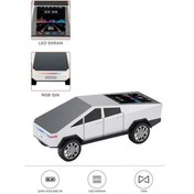 Resim D68 Cyber Model Araba Tasarımlı Bluetooth Hoparlör 15w Güçlü Ses Rgb Led /tws/usb Beyaz 