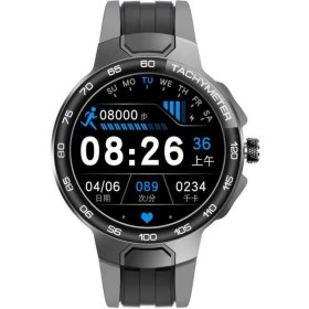 Resim Wiwu 36 mm SW06 Akıllı Saat 1.28" IP68 Waterproof Tft LCD Watch Ios & Android Uyumlu Siyah Siyah 2 