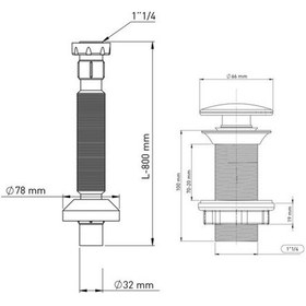 Resim İz Yapı İzyapı Klick Klack Taşmasız Bas Aç Metal Lavabo Sifonu Diğer 