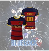 Resim Snapbuy Özelleştirilmiş Anime Cosplay Tişört - Erkek Yazlık Spor Gömlekmavi Mavi 