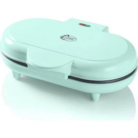 Resim Bestron Çift Kalp Waffle Makinesi, 1000W, Yapışmaz Kaplama, Nane Yeşili, Mükemmel Waffle Keyfi 