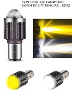 Resim MOD10 S2 MERCEKLİ LED FAR AMPULÜ BOSCH TİP ÇİFT RENK SARI - BEYAZ 