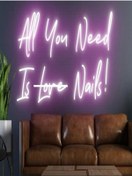Resim Twins Led All You Need Is Love Nails Yazılı Neon Tabela Pembe Model:model:18323366 Pembe 