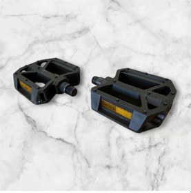 Resim Zozo Pedal Hf-605 Mtb Reflektörlü Bisiklet Pedalı Plastik Dış Yüzey Siyah Geniş Bisiklet Pedal 