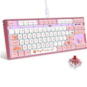 Resim Cbtx Hxsj L600 Kablolu Mekanik Ergonomik Oyuncu Klavyesi 