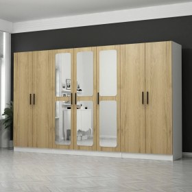 Resim Evim Kale 7 Kapaklı Aynalı 2Ç Dolap - Pera Ceviz 