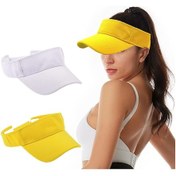 Resim Unisex Uv Koruyucu Sporcu Plaj Vizör Şapka 2 Li Set (547423536) 