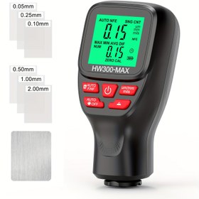 Resim DYTIMEEM Yüksek Hassasiyetli Dijital Kalınlık Ölçer ve Otomotiv Kaplama Test Cihazı, Boya için 0-2000um FE / NFE Prob, Metal İşleme ve Üretim, LCD Ekran, Birim Dönüşümü (mm / inç), Kaymaz Film Metre 