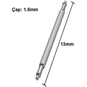 Resim Koodmax 10 Adet Paslanmaz Çelik Yaylı Kol Saati Kordon Pimi Susta - 1.5mm 13mm 