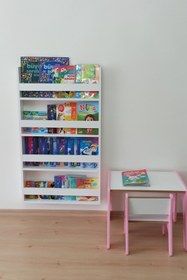Resim eceahşaptasarım Montessori Kitaplık&çocuk Odası Kitaplık&bebek Odası Eğitici Kitaplık 4 Raflı Beyaz 
