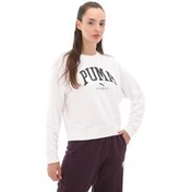 Resim Puma Squad Crew Tr Kadın Sweatshirt Beyaz 