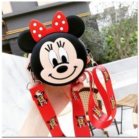 Resim Mickey Mouse Minnie Mouse Tasarım Silikon Omuz Askılı Çanta 1670-1 Çok Renkli 