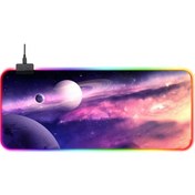 Resim Cbtx GMS-X5 Kaymaz Kauçuk RGB Mouse Pad 300 x 800 x 4 MM Planet 