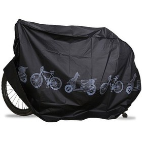 Resim Su Korumalı Bisiklet Örtüsü - Mtb, Yol Ve Elektrikli Bisikletler İçin Toz Geçirmez Kapak Siyah Siyah 