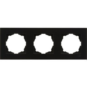 Resim Günsan Eqona Metalik Siyah Üçlü Çerçeve 