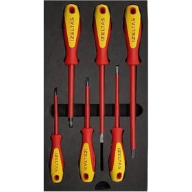 Resim AyrStore Katar Izeltaş 1000V Izoleli Elektrikçi Tornavida Seti (6 Parça) 