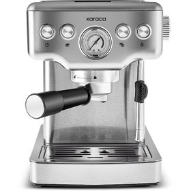 Resim Karaca Coffee Art 1353 Süt Köpürtücülü, 20 Bar Basınçlı, Espresso, Latte, Cappuccino, Americano Makinesi Inox 1,8L 1350W 