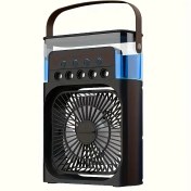 Resim Hava Soğutma Fanı, 600ml Su Tankı, 3 Hız Ayarı, 7 LED Işıklar, Ayarlanabilir Sis Püskürtme, Ultra-Sessiz Çalışma, Enerji Tasarruflu Kişisel Klima ile Nemlendirici, USB Güçlü, Pil Gerektirmez, Püskürtme Modu ve Çoklu Hız Rüzgar Ayarı, Ev, Ofis veya Açık Hava Kullanımı için Etkili Soğutma ve Hava Nemini Artırma Özellikleri 