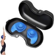 Resim Silikon Yüzme Kulak Tıkacı, Su Geçirmez Kulak Tıkacı, Havuz Kulak Tıkacı, Su Geçirmez Kulak Tıkacı, Su Sporları Kulak Tıkacı Mavi 