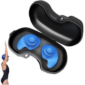 Resim Silikon Yüzme Kulak Tıkacı, Su Geçirmez Kulak Tıkacı, Havuz Kulak Tıkacı, Su Geçirmez Kulak Tıkacı, Su Sporları Kulak Tıkacı Mavi 