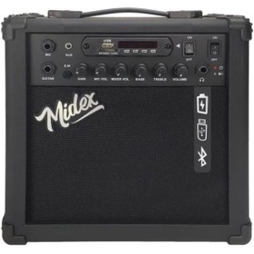 Resim AyrStore MGA-25BK Elektro Gitar Amfisi 25 Watt USB Bluetooth Şarjlı 2 girişli 