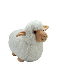 Resim Sesli Koç Koyun Kuzu Peluş Oyuncak Hediyelik Uyku Arkadaşı 30 Cm Beyaz 