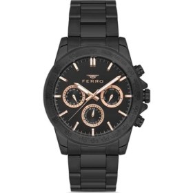 Resim Ferro Quartz Çelik Siyah 44 mm Fonksiyonları Aktif Erkek Kol Saati 