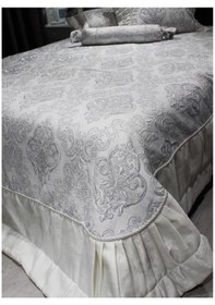 Resim Serenat Çift Kişilik Yatak Örtüsü Gri Gri 