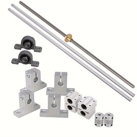 Resim 8mm Yatay T8 Çift Raylı Çubuk Seti 400mm 