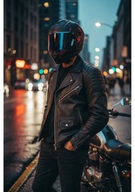 Resim Gıvı 50.x Arachno Mat 1 Renkli 1 Şeffaf Vizörlü Motosiklet Kask Lacivet Vizör + Şeffaf 