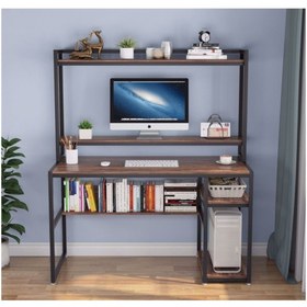 Resim Zizuva Tasarım Raflı Kitaplıklı Çalışma Masası 