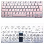 Resim Sony Uyumlu Vaio SVE14A15FNB Klavye - Türkçe Pembe - Çerçevesiz 