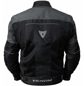 Resim Venom Dynamic 4 Mevsim Ce Korumalı Siyah Gri Motorcu Montu Bir Beden Büyük Alınız 