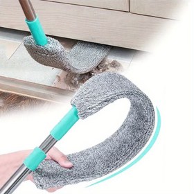 Resim 1 adet Uzatılabilir Boşluk Toz Fırçası, Plastik Saplı, Yıkanabilir Yatak Altı Temizleyici, Dayanıklı Yumuşak Kıllı Fırça, Koltuk, Yatak ve Mobilya için, Elektrik Gerektirmez, Oturma Odası, Yatak Odası, Banyo için 