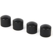 Resim Honmex 4 Adet Siyah Metal Gitar Bas Gitari Ses Kontrol Döndürücü, Takımda Anahtar İle, Tl/jb/pb Modellerine Uyumlu, Dayanıklı Ve Kaydırmaya Dirençli 