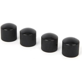 Resim Honmex 4 Adet Siyah Metal Gitar Bas Gitari Ses Kontrol Döndürücü, Takımda Anahtar İle, Tl/jb/pb Modellerine Uyumlu, Dayanıklı Ve Kaydırmaya Dirençli 
