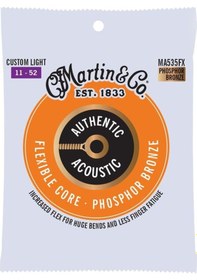 Resim Martin Co Ma535fx Flexible Core Phosphor Bronze Akustik Gitar Teli Custom Light 11-52 