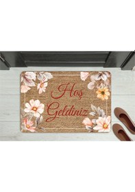 Resim Çok Renkli Dekoratif Çok Amaçlı Iç Ve Dış Kapı Önü Paspası Bej 