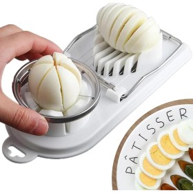 Resim Çok Fonksiyonlu Haşlanmış Yumurta Dilimleyici, Paslanmaz Çelik Tellerle Eşit ve Düzgün Kesim, Ergonomik ve Dayanıklı Tasarım 