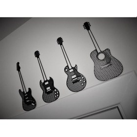 Resim Opencart Gitar Duvar Heykeli - 2d - Gibson / Çamurluk Sadece Plastik Aparattır 