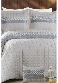 Resim Colors Micro Çift Kişilik Yatak Örtüsü Gri (541555748) Gri 