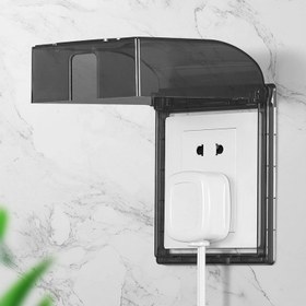 Resim Kendinden Yapışkanlı Duvar Priz Kapağı - Su Geçirmez, Çivisiz, Şeffaf/Siyah Tasarım, Açılır Kapanır Stil, Kolay Kurulum, Prizlerde Hasara Karşı Ev Güvenliğini Korur 