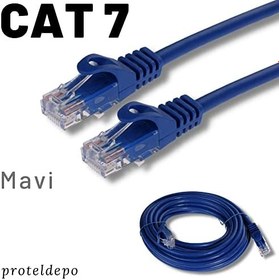 Resim IRENIS 5 adet CAT7 Kablo Ethernet Network İnternet LAN Kablosu 2 Metre Mavi 
