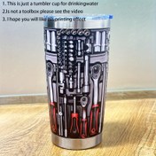 Resim 20oz Paslanmaz Çelik Çantalı Bardak, Sızdırmaz Kapağı ve Çıkarılabilir Çubuk ile - Soğuk İçecekler için İzole Edilmiş İçecek Kupası, Emek Günü Teması, Kamp, Seyahat, Özel Noel ve Sevgililer Günü Hediyesi için İdeal 