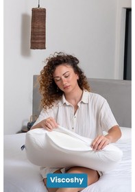 Resim Viscoshy Fiorenza Klasik Premium Gelişmiş Ergonomik Ortopedik Visko, Lüks, Visco Yastık Beyaz 