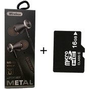 Resim Platoon MS-T5 Şarjlı MP3 Çalar Bluetooth Kulaklık + 16 GB Hafıza Kartı 