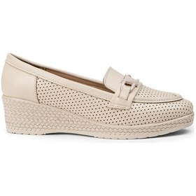 Resim Deery Bej Rengi Kadın Dolgu Topuk Günlük Ayakkabı - K2358zbejc01 Bej 