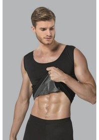 Resim Extra Terletici Yeni İnce Kumaş Termal Sauna Pro Terleme Atleti (490854432) Siyah 