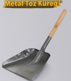 Resim Feza Ahşap Saplı Metal Toz Kum Toprak Küreği 